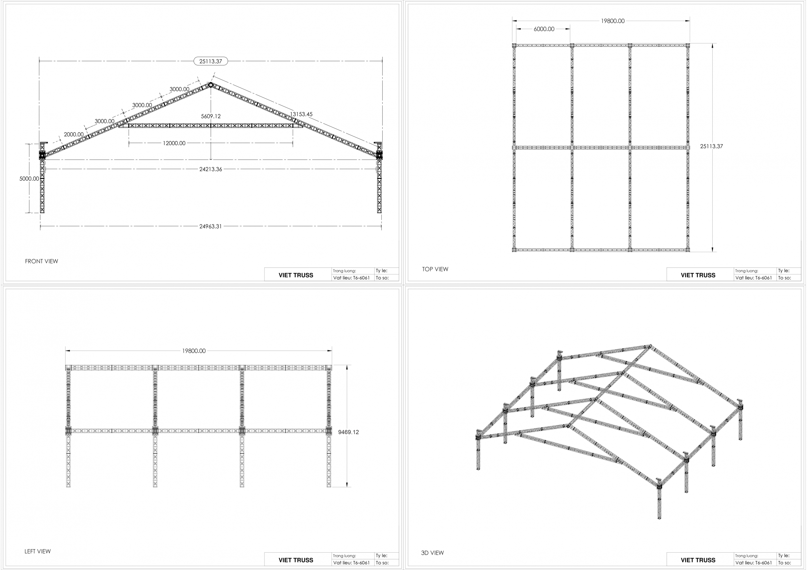 Nhà Bạt Ngang 25m 3 Gian 6m