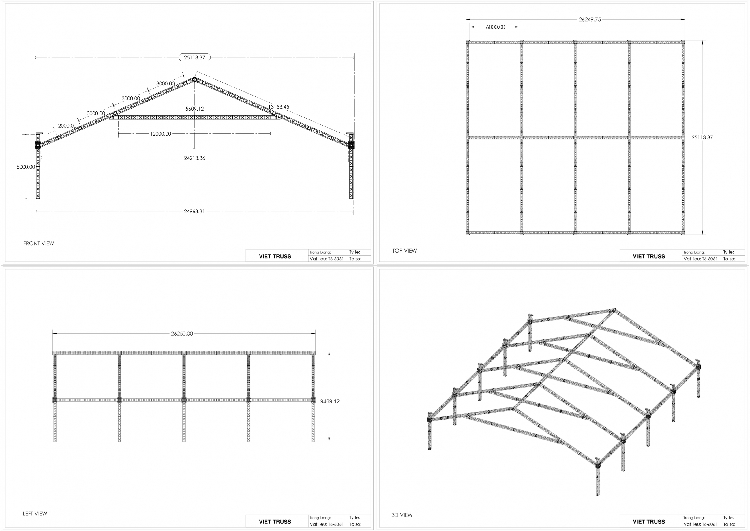 Nhà Bạt Ngang 25m 4 Gian 6m