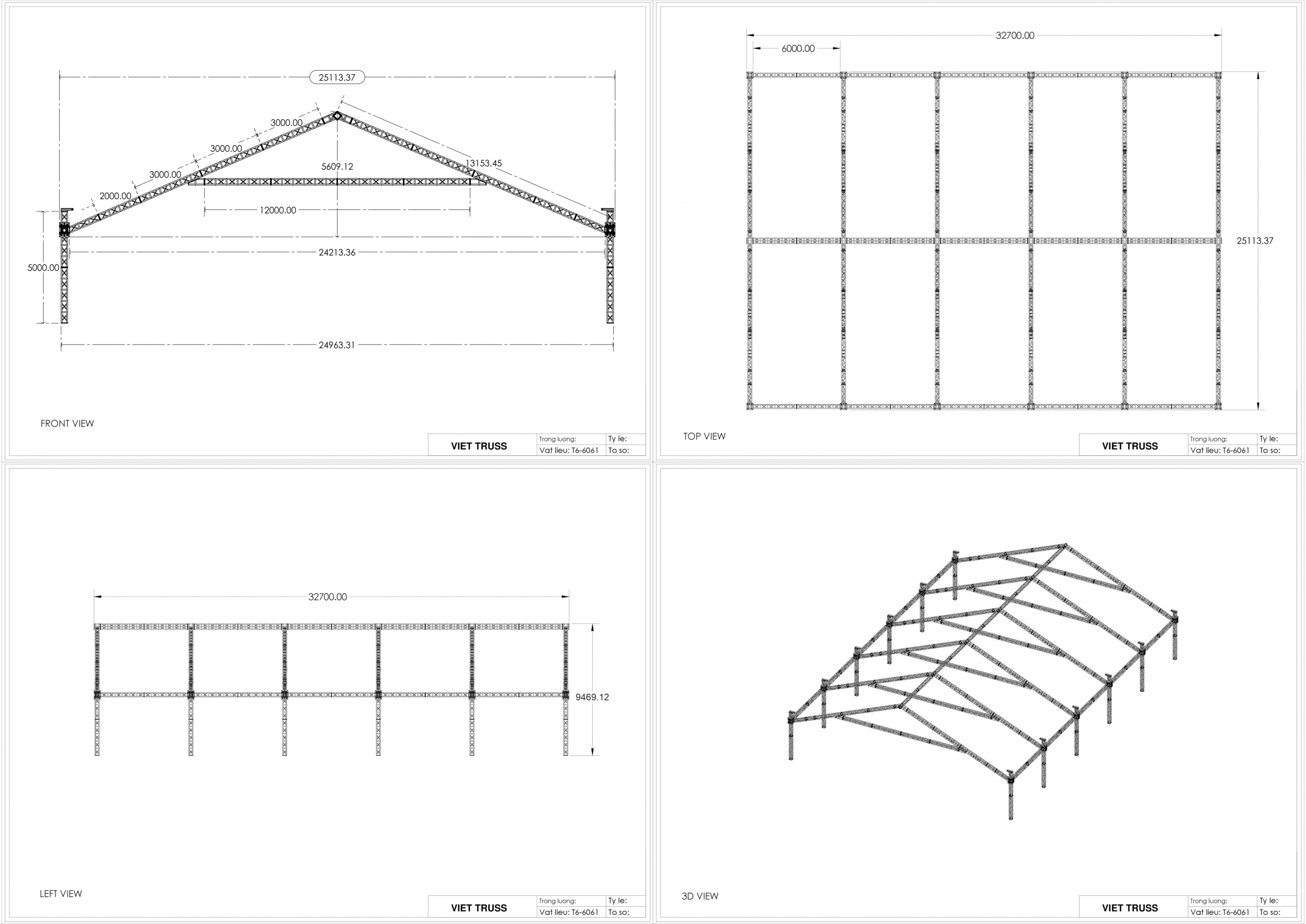 Nhà Bạt Ngang 25m 5 Gian 6m