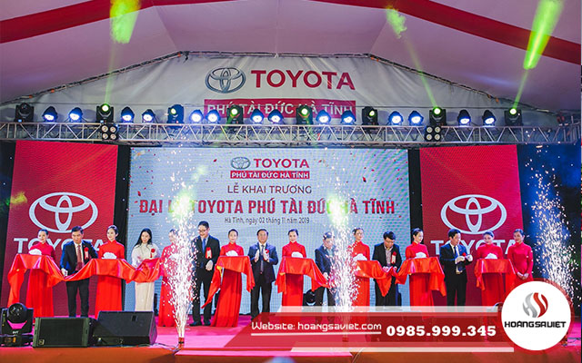Backdrop màn hình LED lễ khai trương đại ly TOYOTA Backdrop màn hình LED lễ khai trương đại ly TOYOTA