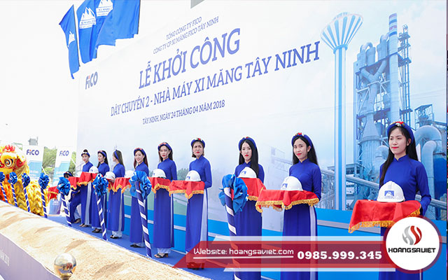 Backdrop lễ khởi công nhà máy xi măng Tây Ninh Backdrop lễ khởi công nhà máy xi măng Tây Ninh