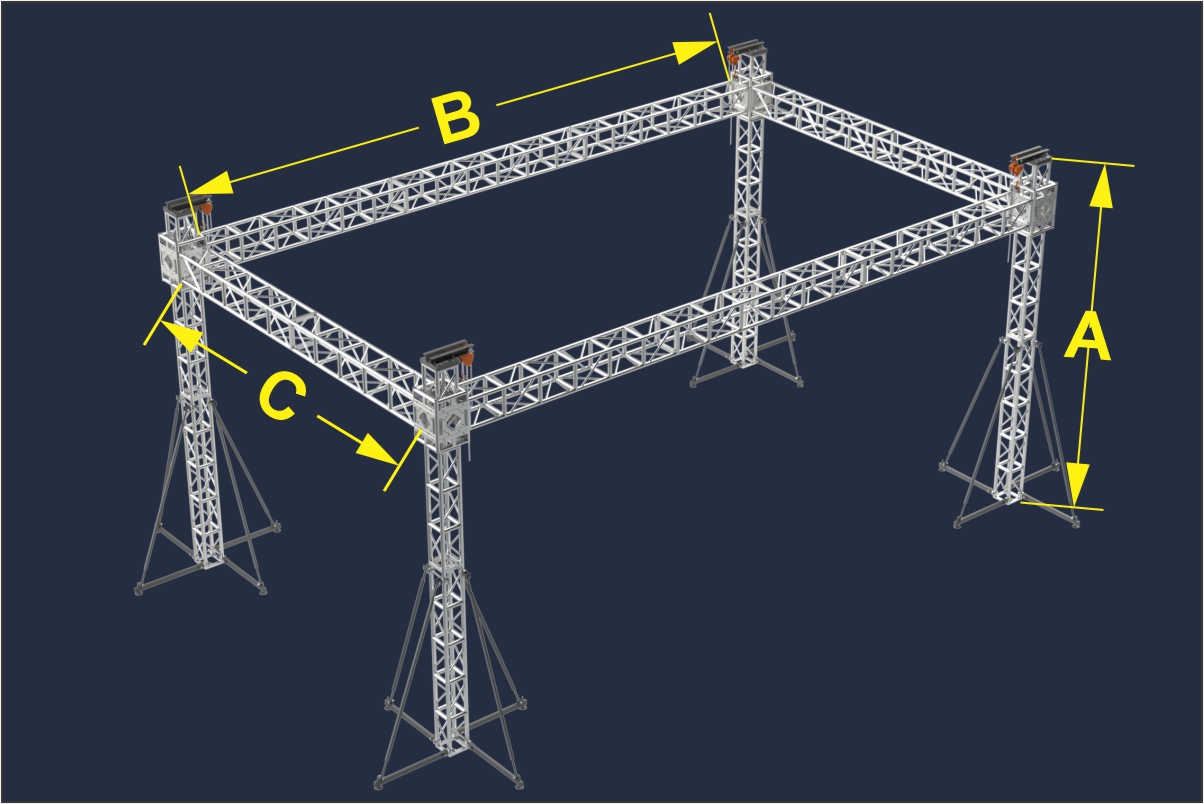 Khung truss hình hộp Khung truss hình hộp
