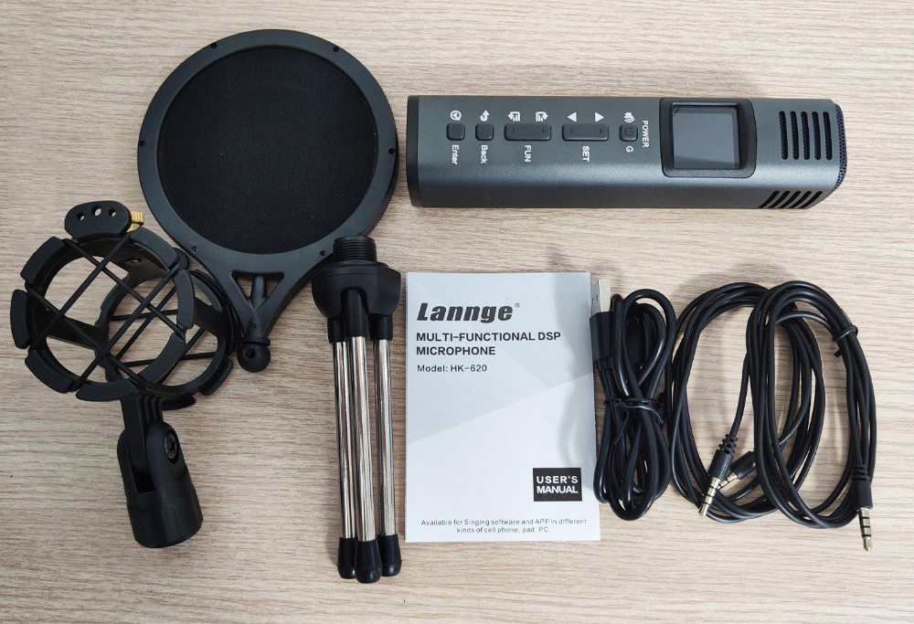 Lannge HK-620 livestream recording microphone set 
