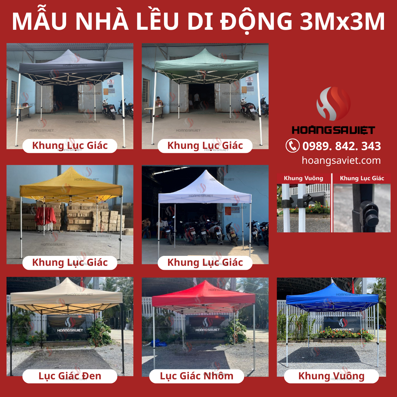 mẫu nhà lều di động 3x3m