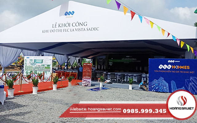 Nhà bạt không gian lễ khởi công HSV thực hiện Nhà bạt không gian lễ khởi công HSV thực hiện
