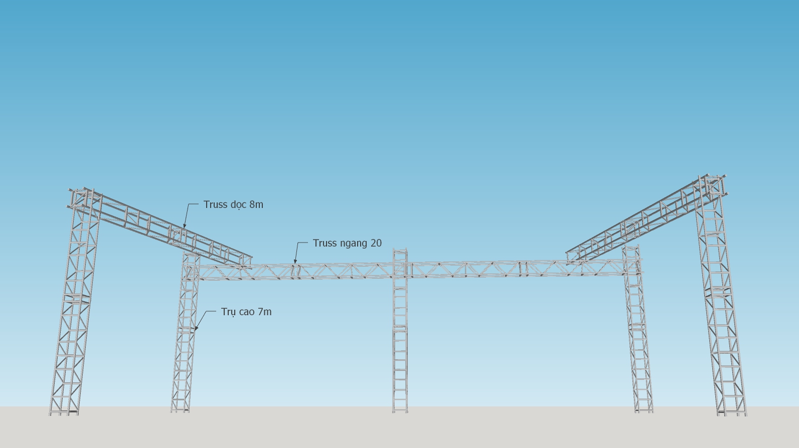 Khung truss V treo đèn Khung truss V treo đèn