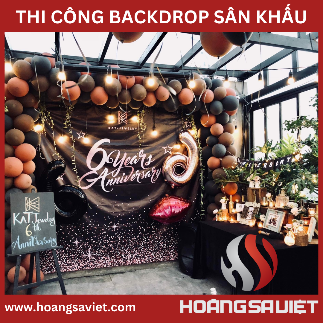 Backdrop in hiflex tại Oz Coffee 1