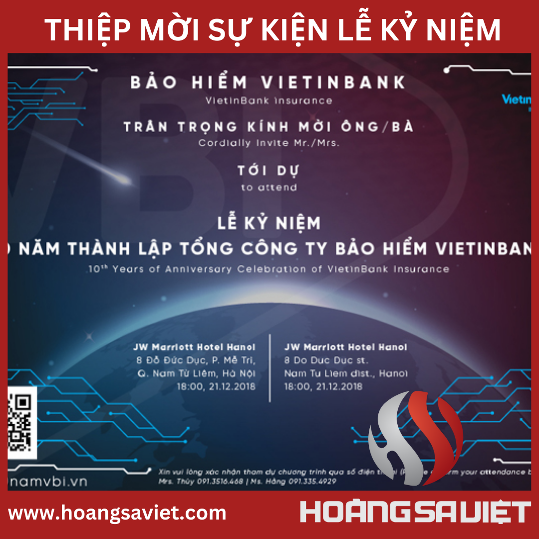 Kích thước thiệp mời lễ kỷ niệm thành lập công ty