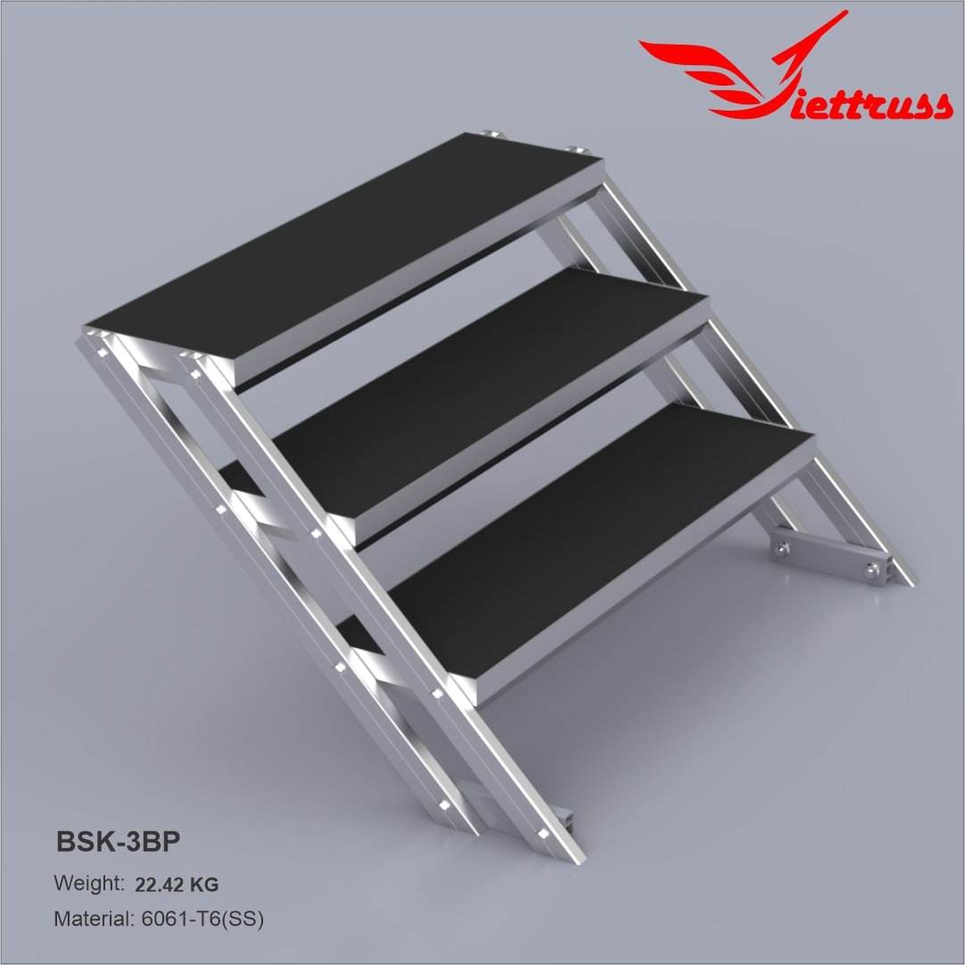 Stairs up and down for the stage