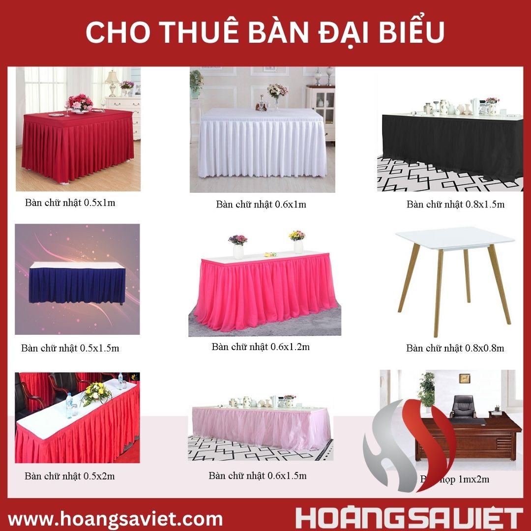 cho thuê bàn ghế đại biểu