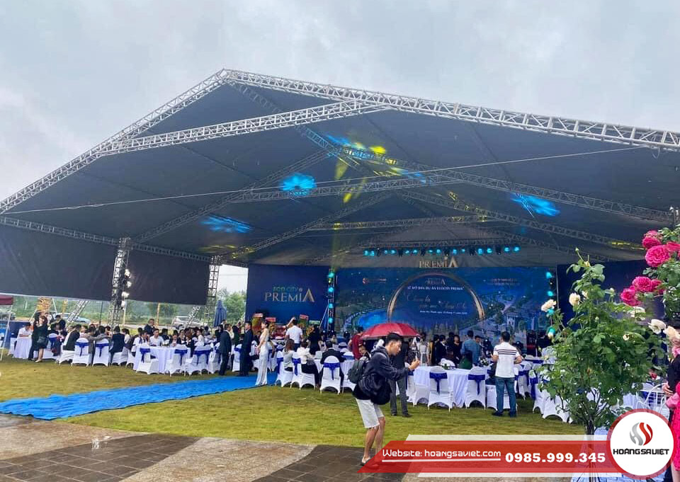 lắp ráp hoàn chỉnh nhà bạt không gian