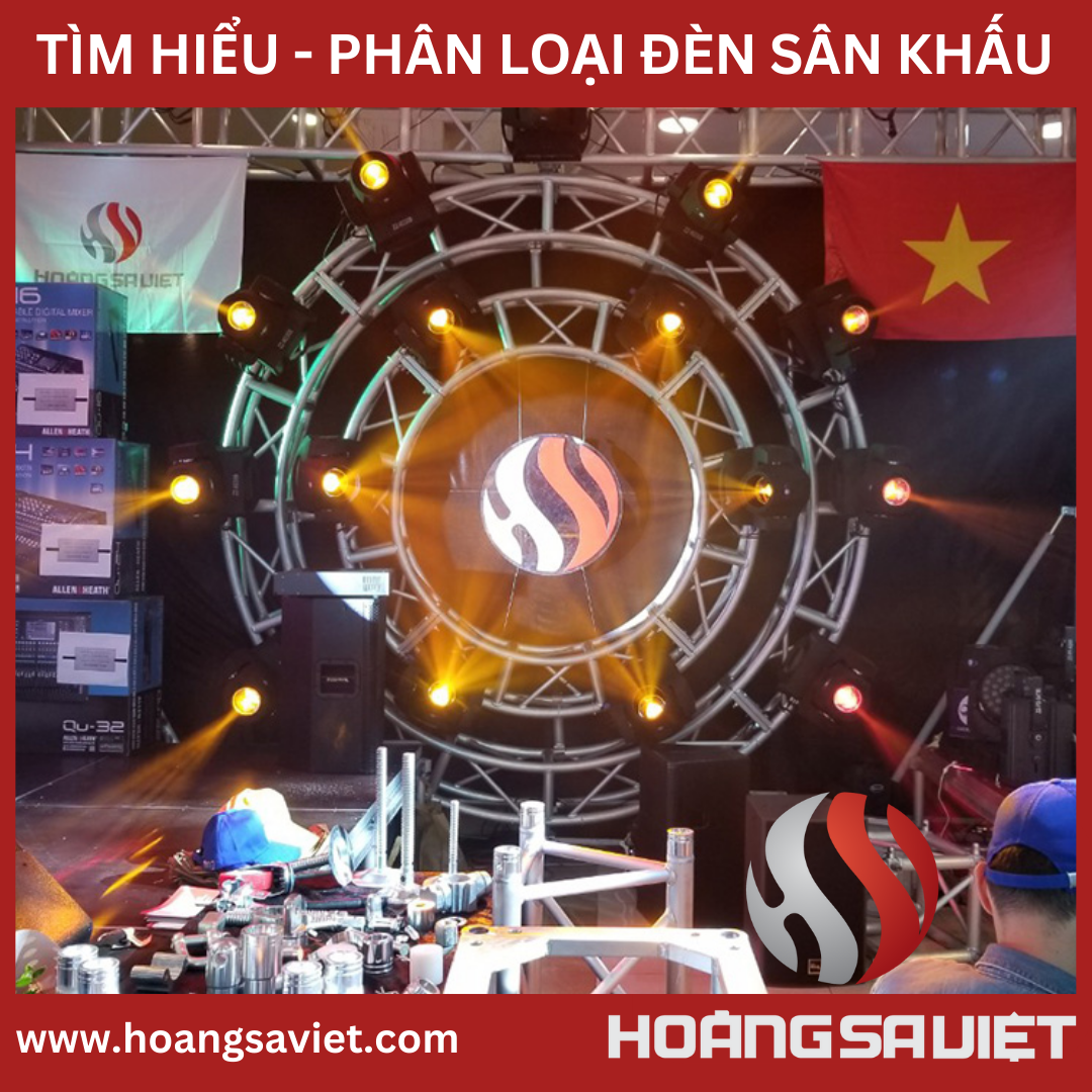 Hình ảnh gian hàng triển lãm thiết bị ánh sáng sân khấu của công ty Hoàng Sa Việt (Nguồn Hoàng Sa Việt)