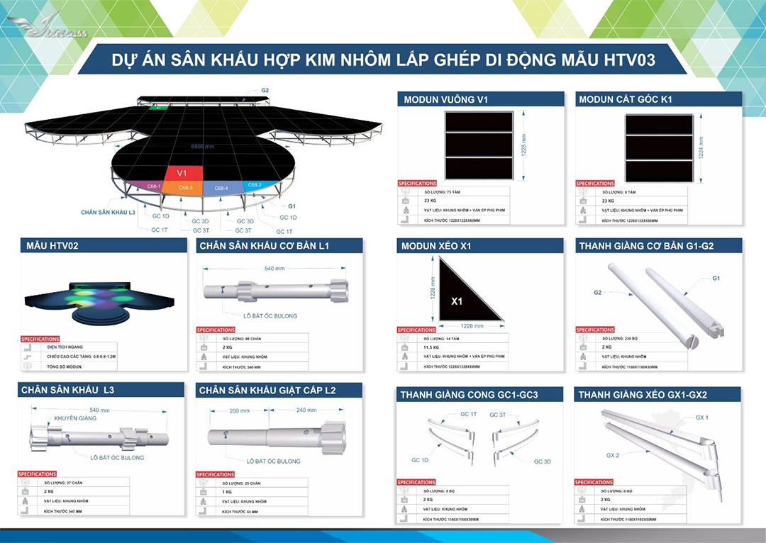 Bản thiết kế mẫu sân khấu HTV01 do Viettruss thành viên của Hoàng Sa Việt sản xuất Bản thiết kế mẫu sân khấu HTV01 do Viettruss thành viên của Hoàng Sa Việt sản xuất