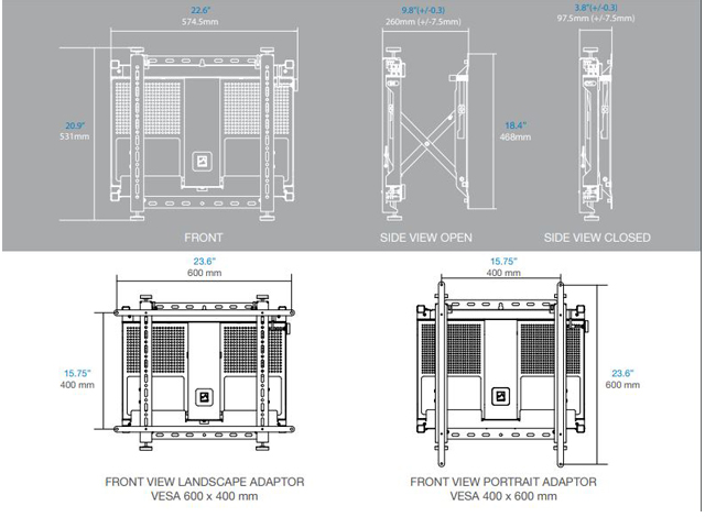 Kích thước khung màn hình ghép Video Wall Kích thước khung màn hình ghép Video Wall