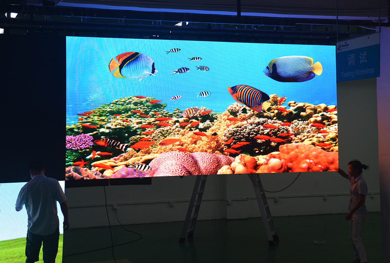 P4 Indoor LED display installed in the hall