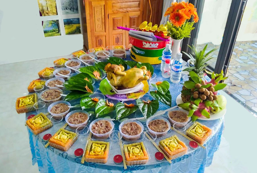 Mâm cúng tân niên cơ bản Mâm cúng tân niên cơ bản