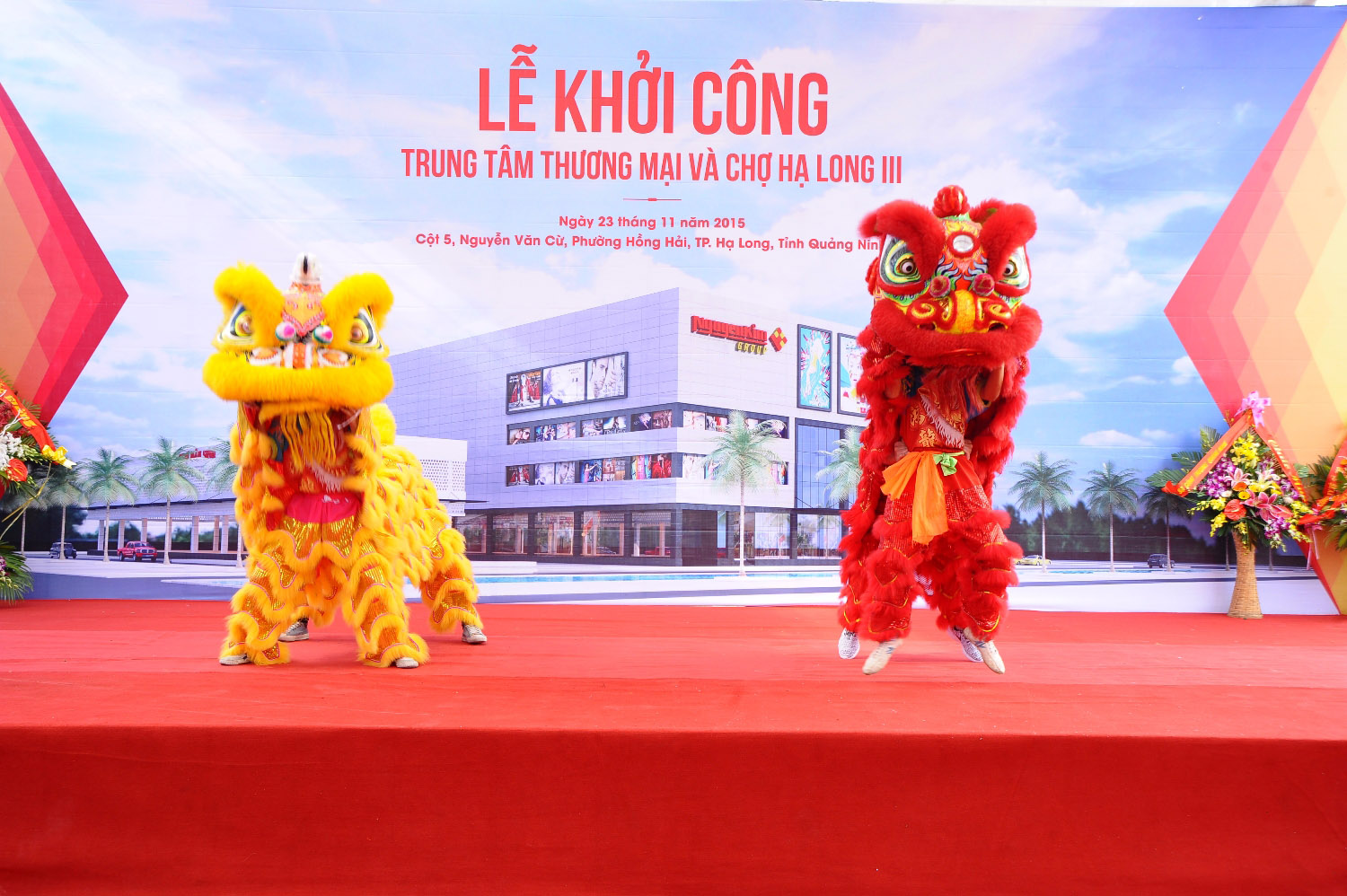 Múa lân sư rồng cho lễ khởi công Múa lân sư rồng cho lễ khởi công