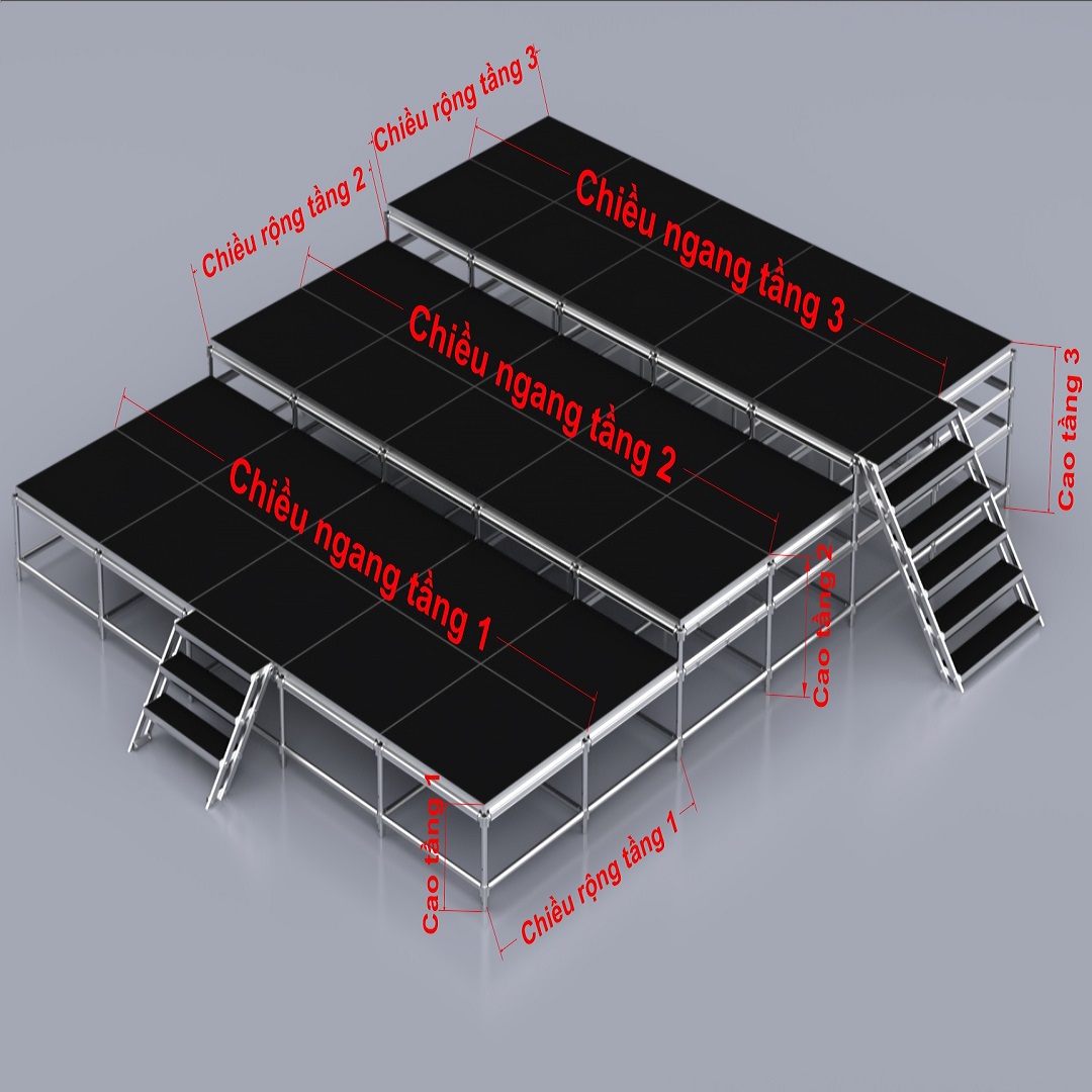 Sản xuất & Lắp Ráp: Bục Sân Khấu Di Động Giá Rẻ !