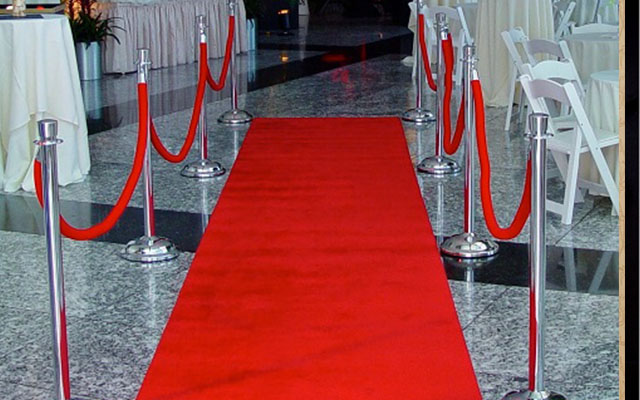 Carpet for the event aisle