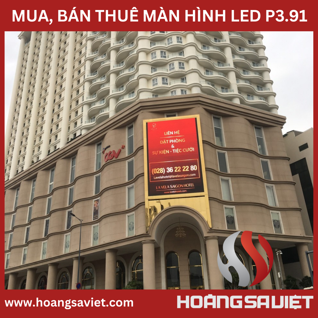 Installation of LED screen for building LA VELA SAIGON HOTEL