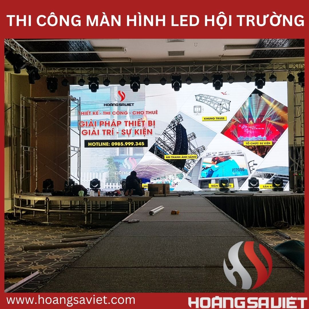 thi công màn hình LED hội trường