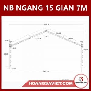 Bản Vẽ Thiết Kế Nhà Bạt Ngang 15m Gian 7m Bản Vẽ Thiết Kế Nhà Bạt Ngang 15m Gian 7m