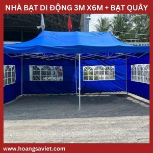 Nhà Lều Di Động Khung Lục Giác - Bạt Quây 3X6M