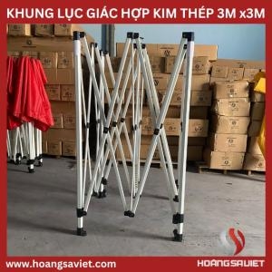 Khung Nhà Bạt Di Động Thép 3M X 3M