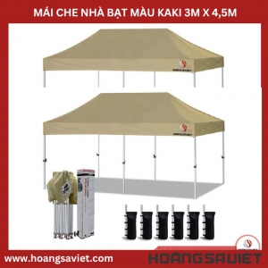 Mái Che Nhà Bạt Di Động Kaki 3M X4,5M (Không Bao Gồm Khung) Mái Che Nhà Bạt Di Động Kaki 3M X4,5M (Không Bao Gồm Khung)