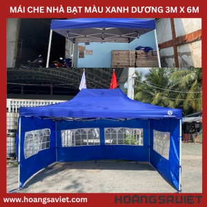 Mái Che Nhà Bạt Di Động Xanh Dương 3Mx6M (Không Bao Gồm Khung) Mái Che Nhà Bạt Di Động Xanh Dương 3Mx6M (Không Bao Gồm Khung)