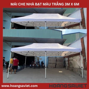 Mái Che Nhà Bạt Di Động Trắng 3Mx6M (Không Bao Gồm Khung) Mái Che Nhà Bạt Di Động Trắng 3Mx6M (Không Bao Gồm Khung)