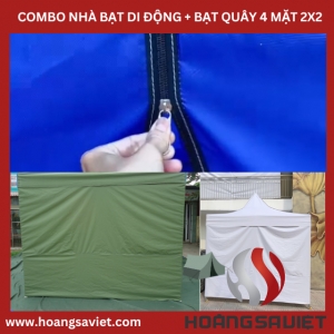 Combo Trọn Bộ Nhà Lều & Bạt Quây 4 Mặt, 1 Dây Kéo 2Mx2M Combo Trọn Bộ Nhà Lều & Bạt Quây 4 Mặt, 1 Dây Kéo 2Mx2M