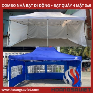 Combo Trọn Bộ Nhà Lều & Bạt Quây 4 Mặt, 1 Dây Kéo 3Mx6M Combo Trọn Bộ Nhà Lều & Bạt Quây 4 Mặt, 1 Dây Kéo 3Mx6M