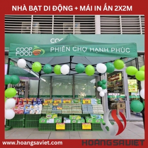 Nhà Bạt Di Động Khung Lục Giác + Mái In 2X2M Nhà Bạt Di Động Khung Lục Giác + Mái In 2X2M
