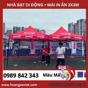 Nhà Bạt Di Động Khung Lục Giác + Mái In 3X3M Nhà Bạt Di Động Khung Lục Giác + Mái In 3X3M