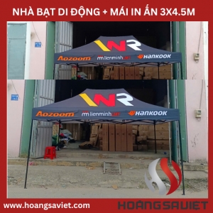 Nhà Bạt Di Động Khung Lục Giác + Mái In 3X4,5M Nhà Bạt Di Động Khung Lục Giác + Mái In 3X4,5M