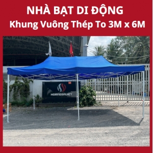 (Khung To) Combo Mái Và Khung Nhà Bạt 3X6M (Khung To) Combo Mái Và Khung Nhà Bạt 3X6M